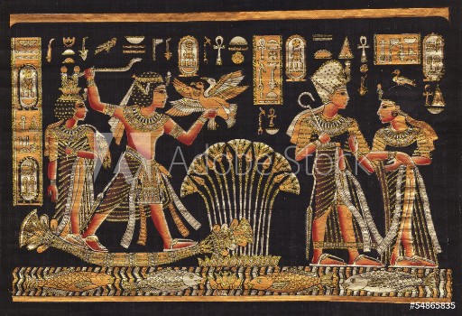Picture of Ancient black egyptian papyrus